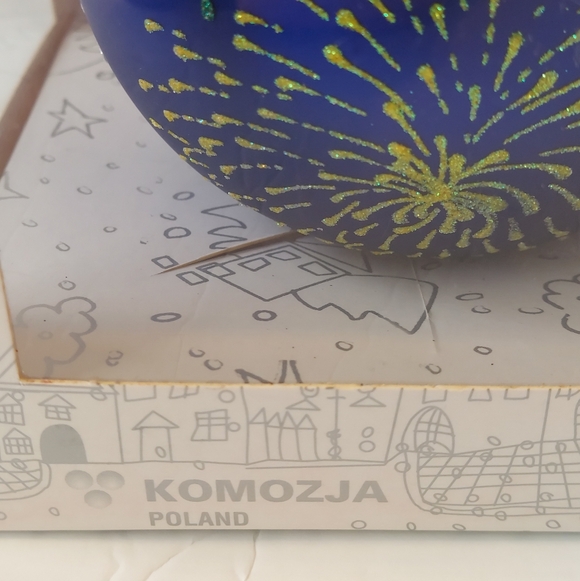 Komozja Blue Ball Glass Christmas Ornament - Picture 8 of 8